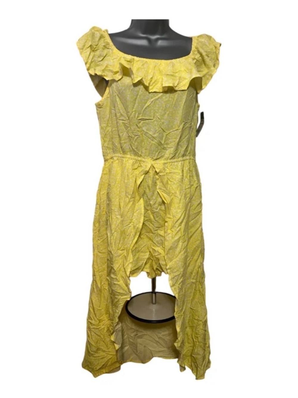 Yellow Ruffle Hi-Low Girl’s Dress
